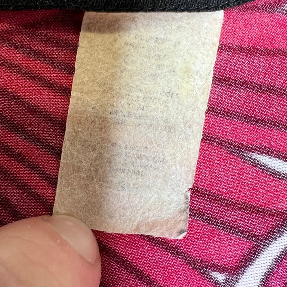 Volume One Women's V Neck Abstract Floral Dress Pink Brown Size Small - Picture 5 of 12